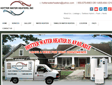 Tablet Screenshot of hotterwaterheaters.com